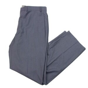 NWT Lauren Ralph Lauren Mens 34 x 32 Charcoal Gray Poly Flat Front Dress Pants‎